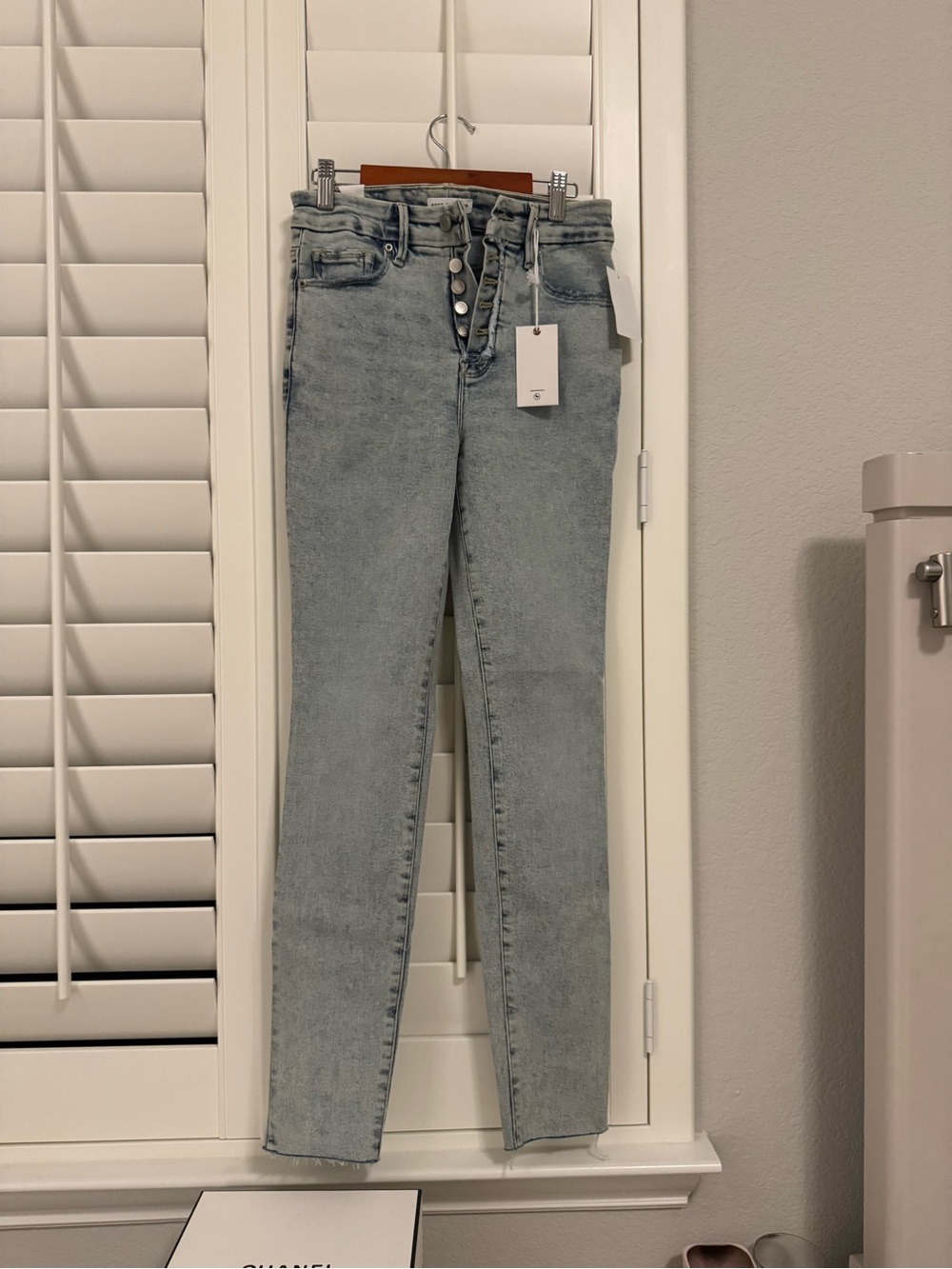 Good American Light Blue High-Rise Skinny Jeans